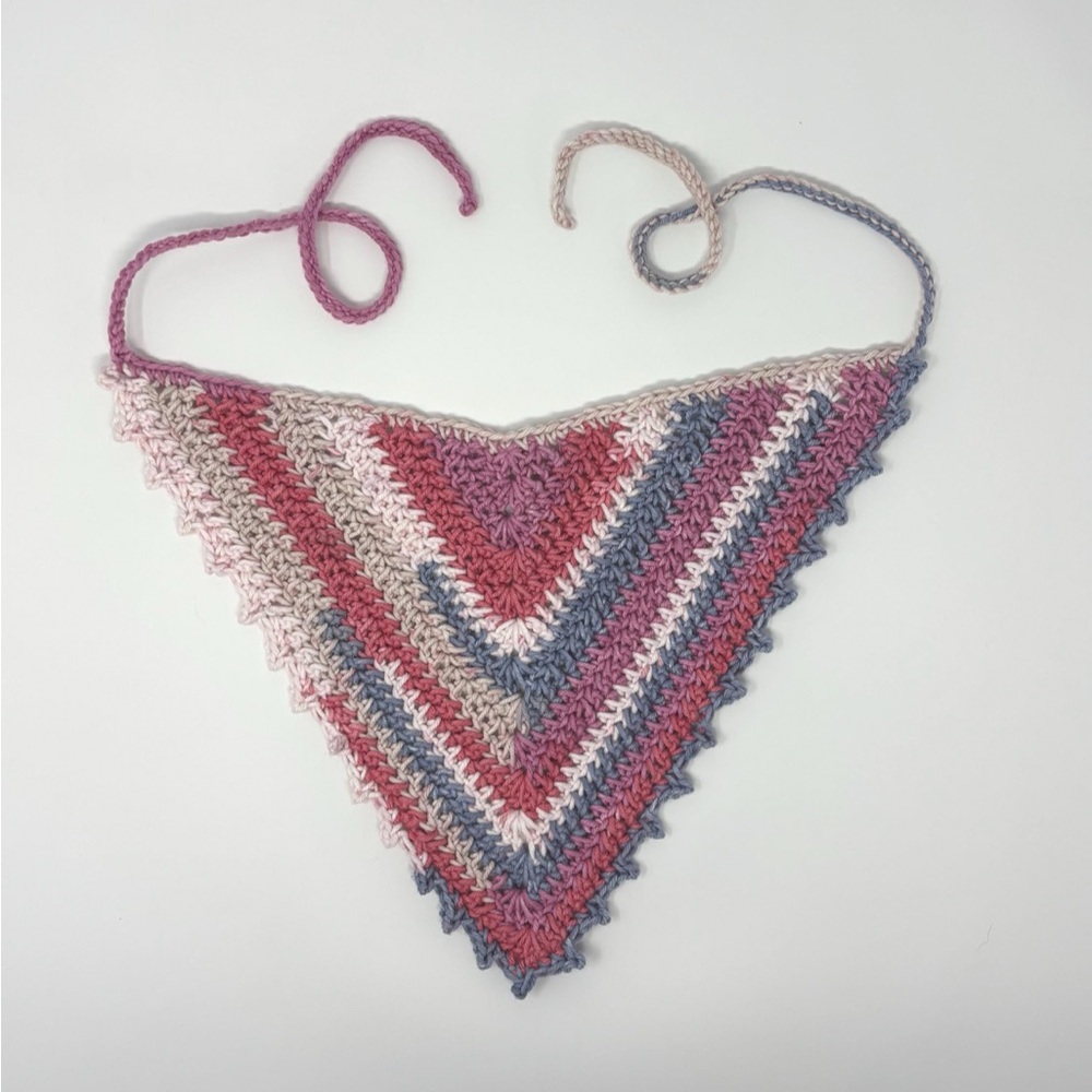 Solid Crochet Bandana in Color Beach House